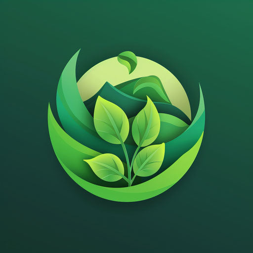Nature-themed logo for sale with green background