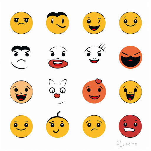 Emoji clipart in Minimalist style, on white background
