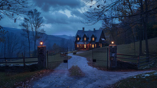 1990's rustic mansion in Appalachian mountains