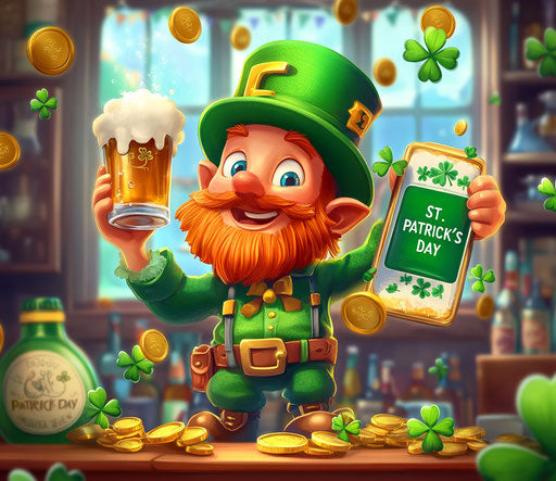 Irish leprechaun celebrating St. Patrick's Day