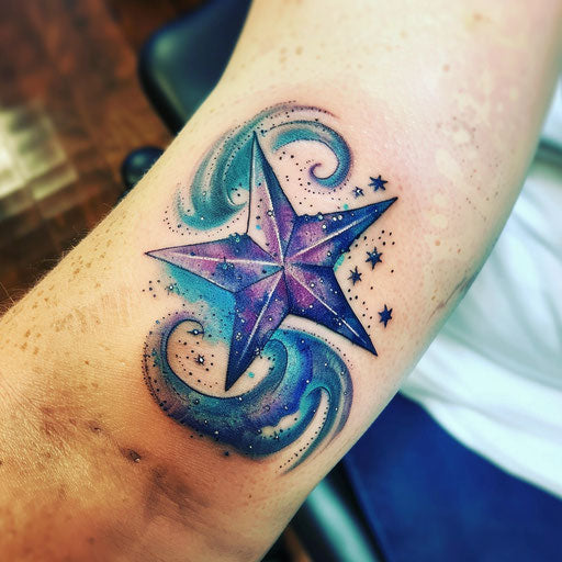 Radiant Nautical Star Tattoo Design Kit