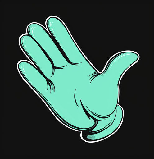 Mickey Mouse hand-shaped arm in cartoon style