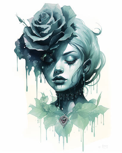 Black Rose Detailed Tattoo Designs