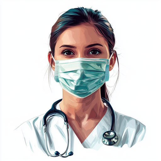 Realistic medical mask, high resolution, isolated