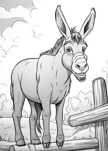 Donkey coloring pages to print, Eeyore coloring pages, in the style of comic art, political satire 23:32