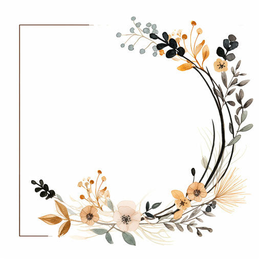 Minimalist border on white background