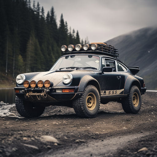 Porsche 911 Carrera classic rally version with modifications