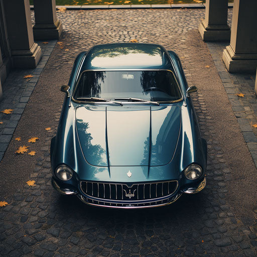 Top view of a classic Maserati Ghibli
