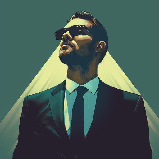 Business man in the spotlight