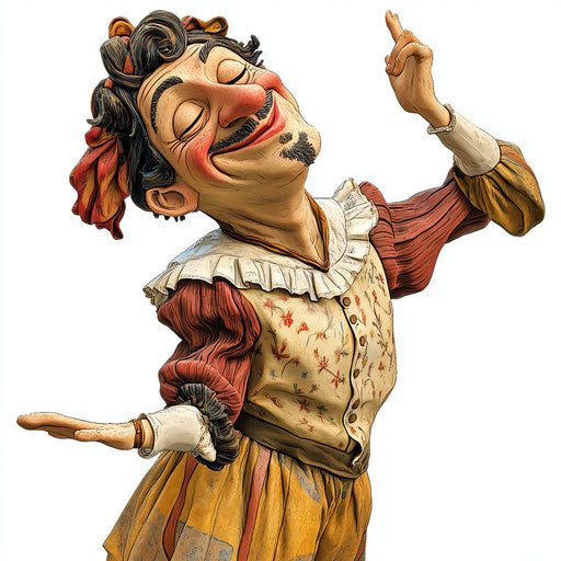 Humorous caricature of a Lorenzo Ghiberti clipart with exaggerated features