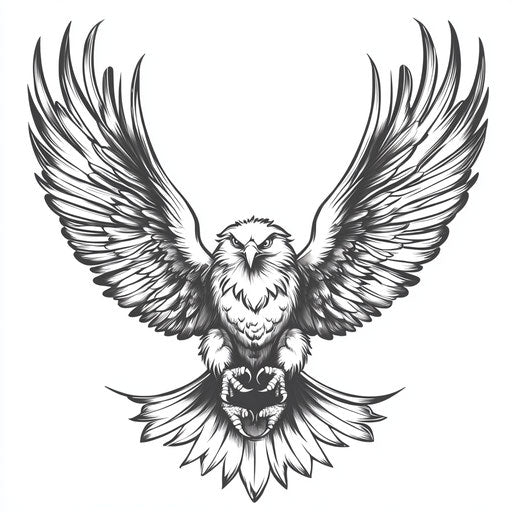 Sophisticated Eagle Chest Tattoo Tattoo Designs