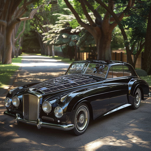 1954 Bentley R Type Continental with solar panels and sustainable materials