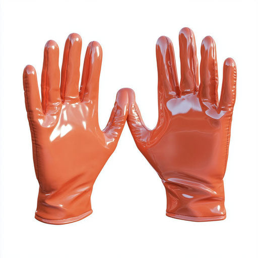 3D gloves in photo realistic style with flat white background