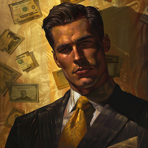 Businessman in the golden age of commerce