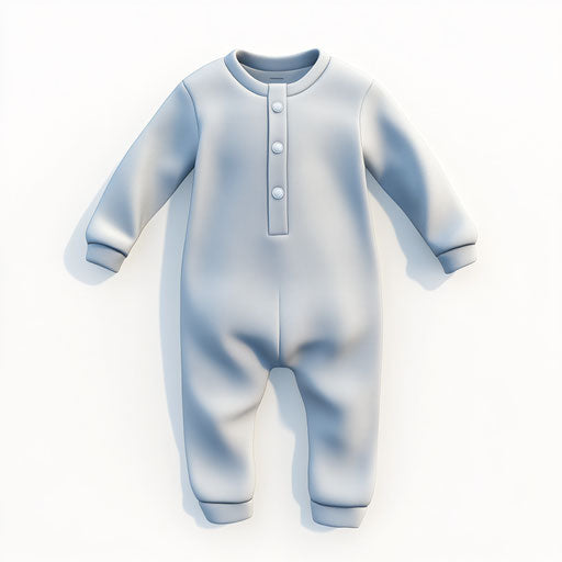 3D onesie in realistic style on flat white background