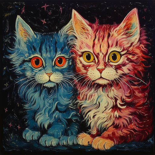 Two cats by Louis Wain