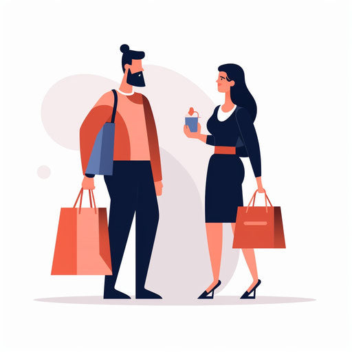 Customer image in Minimalist style, on white background