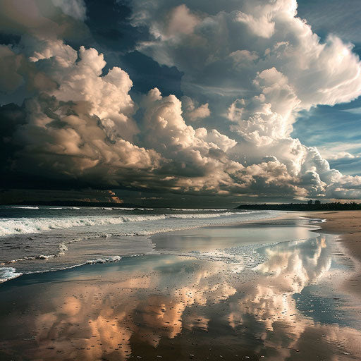 Dramatic clouds over Pandawa Beach, Indonesia