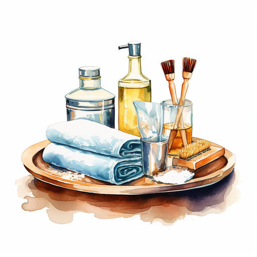 Hygiene clipart in the style of Impressionistic Art