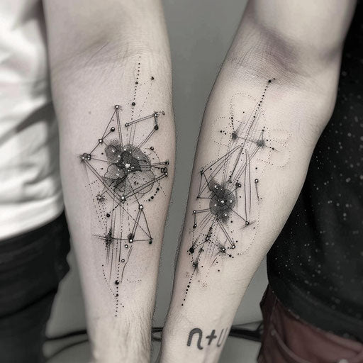 Matching tattoos for friends of a constellation, J.P. Targete style