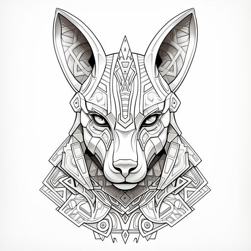 Egyptian head for coloring page