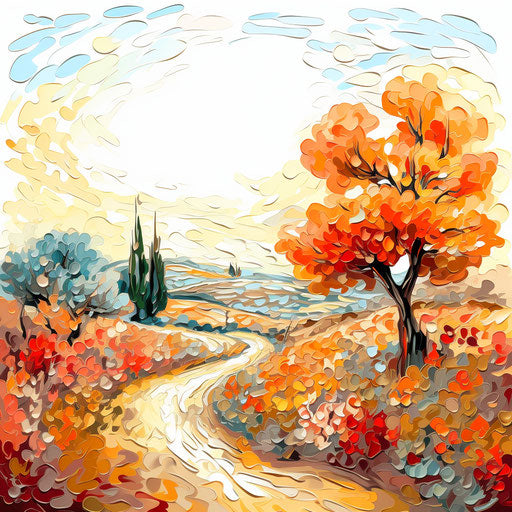 Pin clipart in Impressionistic Art style, white background