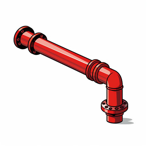 Minimalist pipe clipart on white background