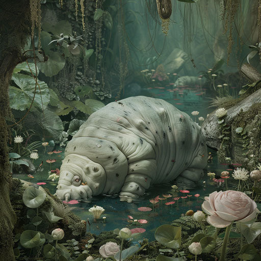 Tardigrade in a surreal and dreamy setting