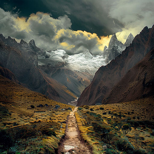 a path between the Andes mountain range