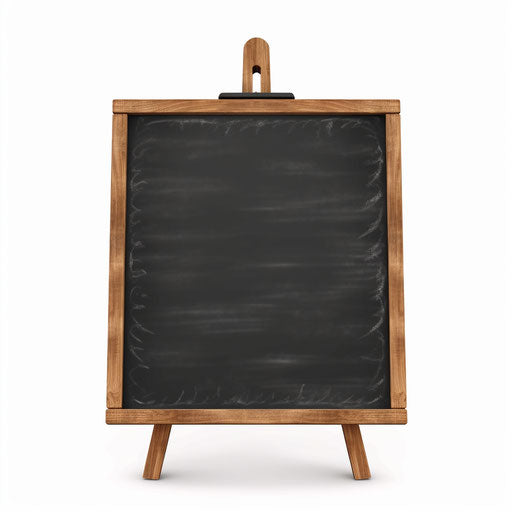 Blackboard clipart in Minimalist style, on white background