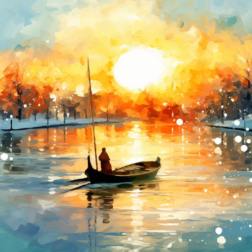 Christmas Eve clipart in the style of Impressionistic Art