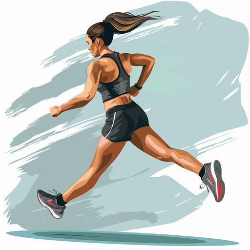 Workout clipart with a flat random background and glossy finish