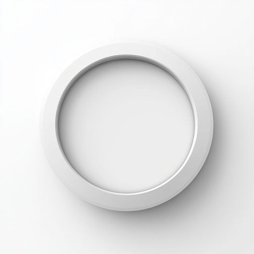 3D circle on flat white background