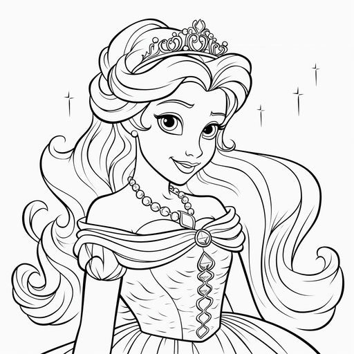 Princess Coloring Pages - Disney Princess Coloring Book