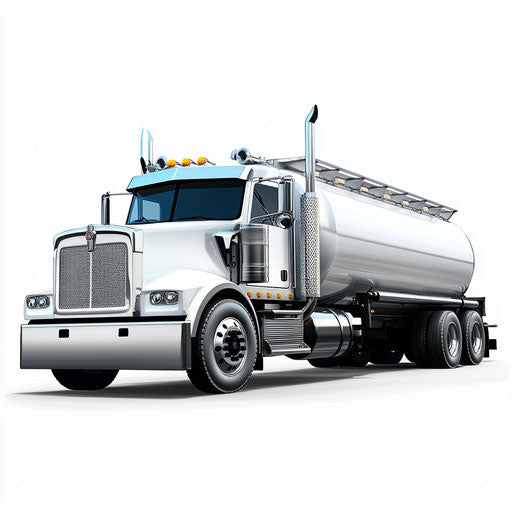 Realistic tanker truck clipart, high resolution, isolated