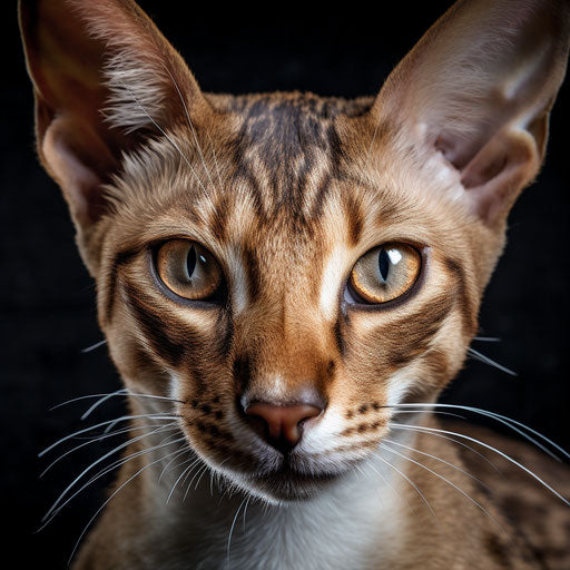 Oriental shorthair cat close-up face
