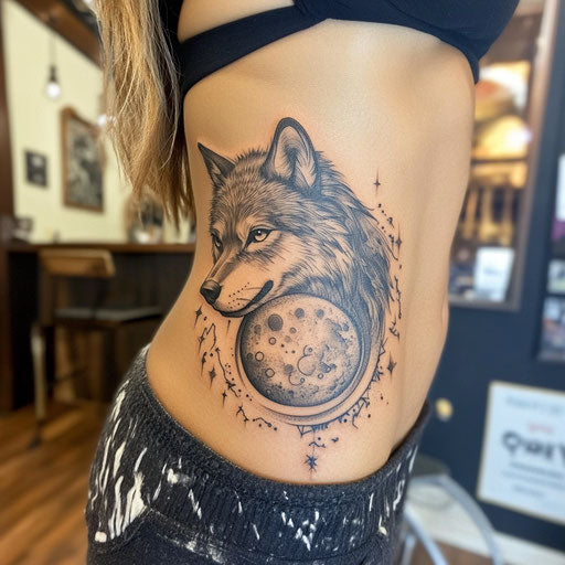 Side Tattoos For Women Tattoo Vector Art