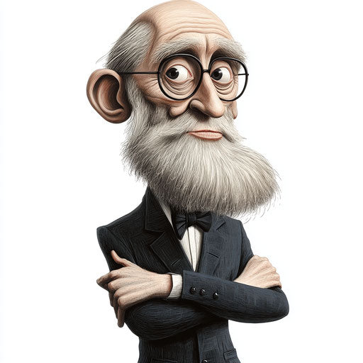 Ultimate Charles Darwin Caricature Clipart Resource for Creatives