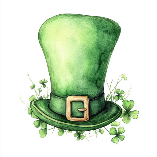 St. Patrick's Day Hat Clip Art, Cute Cartoon Illustration