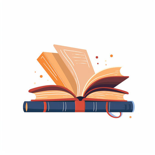 Minimalist book illustration in white background