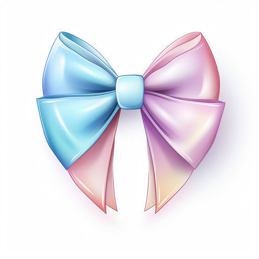 Bow clipart in the style of Pastel Colors Art, on a white background