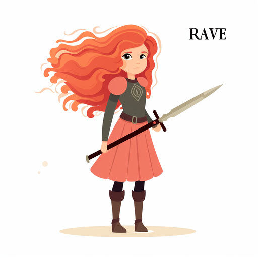 Courageous illustration in Minimalist style, on white background