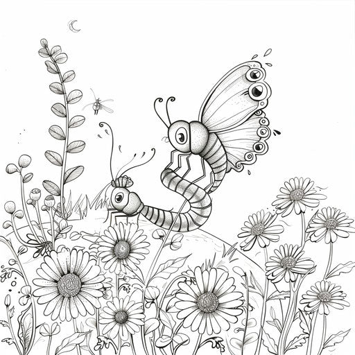 Playful meeting on a flower