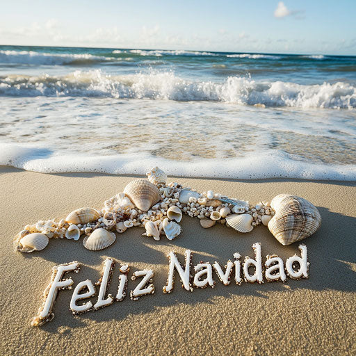 Merry Christmas on the sandy beach