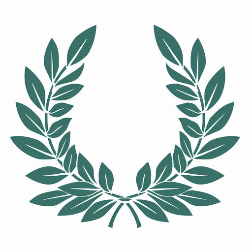 Professional travel logo with laurel wreath on white background