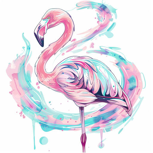 Modern Flamingo Tattoo Sketches