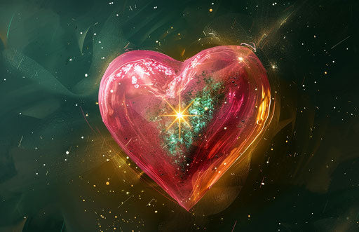 Pink heart with star - personal icon style