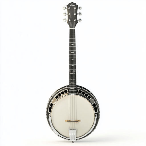 Realistic clipart of a banjo, high resolution, backgroundless, isolated