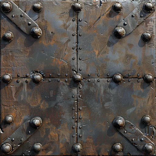 Square clipart with random flat background, metallic sheen