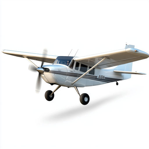 3D flight with flat white background, isolated clipart